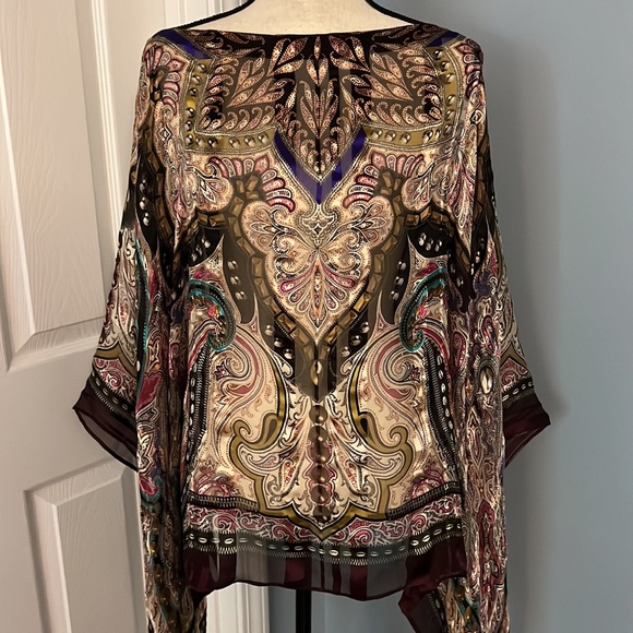 Etro Milano 100% Italian Silk Tunic Blouse - Picture 2 of 10